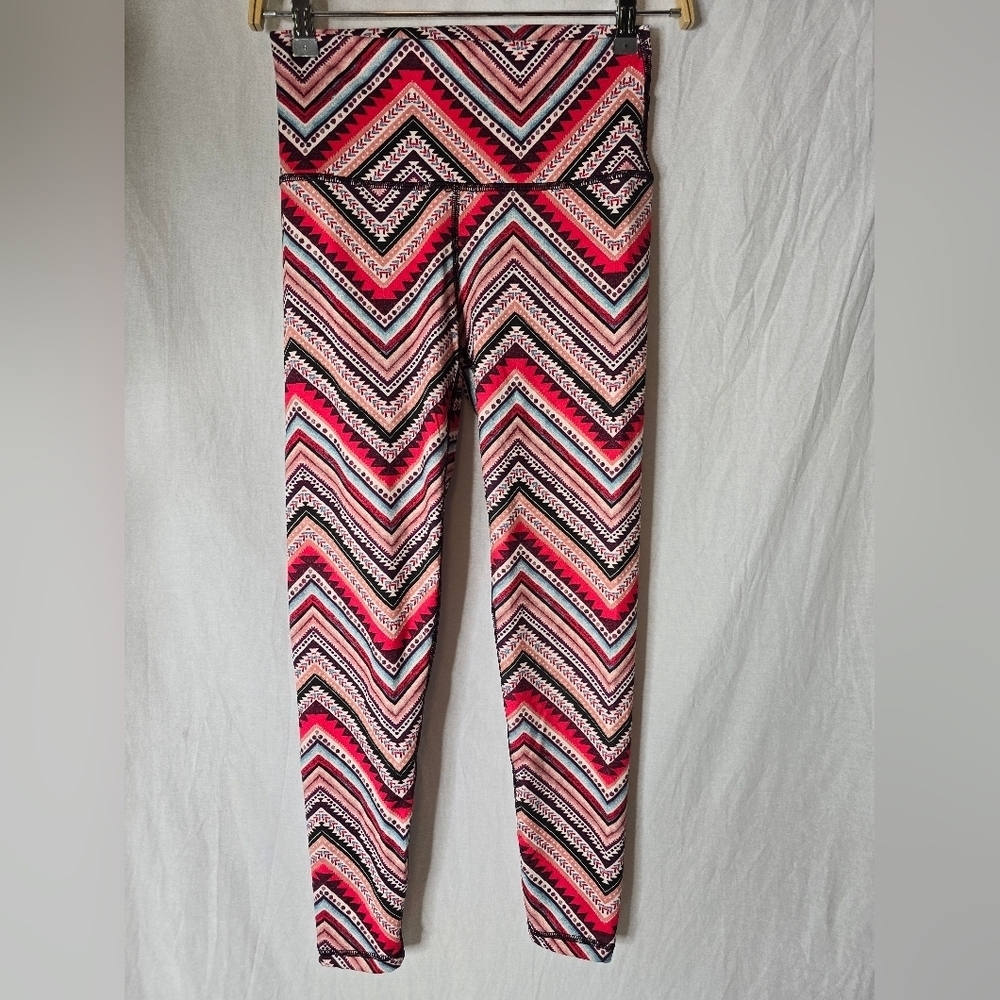 Aerie Leggings Colorful Tribal Print Yoga Size Small 25 inch inseam